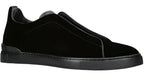 Zegna Triple Stitch Black Velvet Sneaker – Men’s Edition