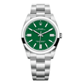 Rolex Oyster Perpetual Green Index Dial Watch – Green & Dial