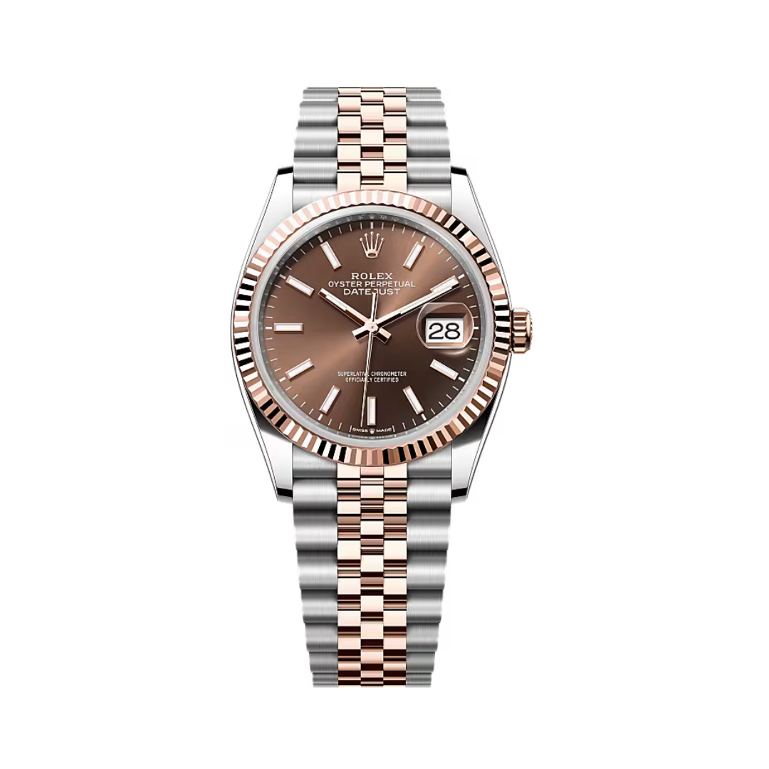 Rolex Datejust Oystersteel-Everose 126231 0043 Gold Dial Watch – Gold & Dial