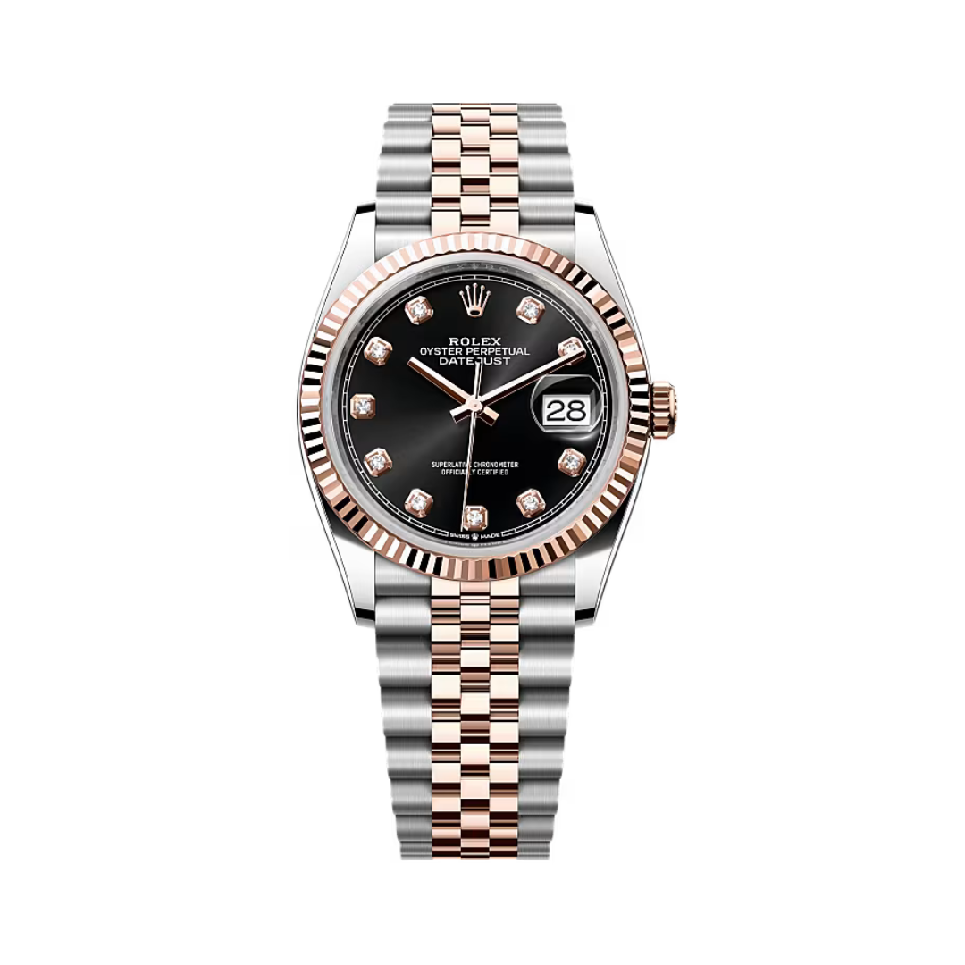 Rolex Datejust Oystersteel-Everose 126231 0019 Gold Dial Watch – Gold & Dial