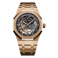 Audemars Piguet Royal Oak Double Balance Wheel Openworked Pink Gold Slate Grey Dial Watch