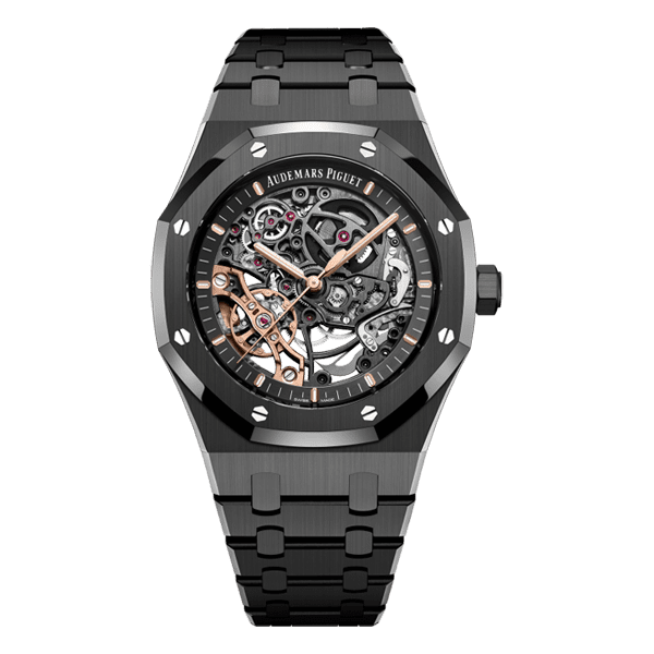 Audemars Piguet Royal Oak Double Balance Wheel Openworked Black Ceramic Watch