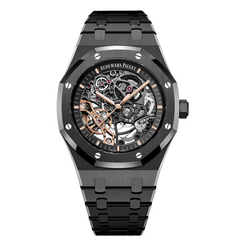 Audemars Piguet Royal Oak Double Balance Wheel Openworked Black Ceramic Watch