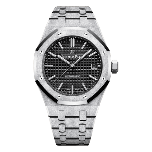 Audemars Piguet Royal Oak Selfwinding Frosted Gold Black Dial Watch