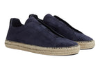Zegna Triple Stitch Espadrille Dark Blue Shoes