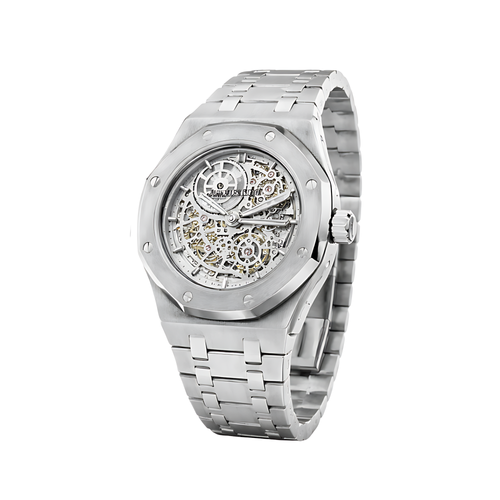 Audemars Piguet Royal Oak Jumbo Extra-Thin Openworked Silver Watch