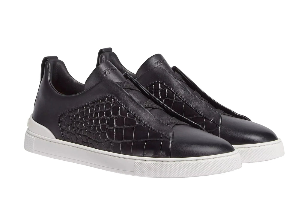 Zegna Triple Stitch Black & White Sneaker – Men’s Edition