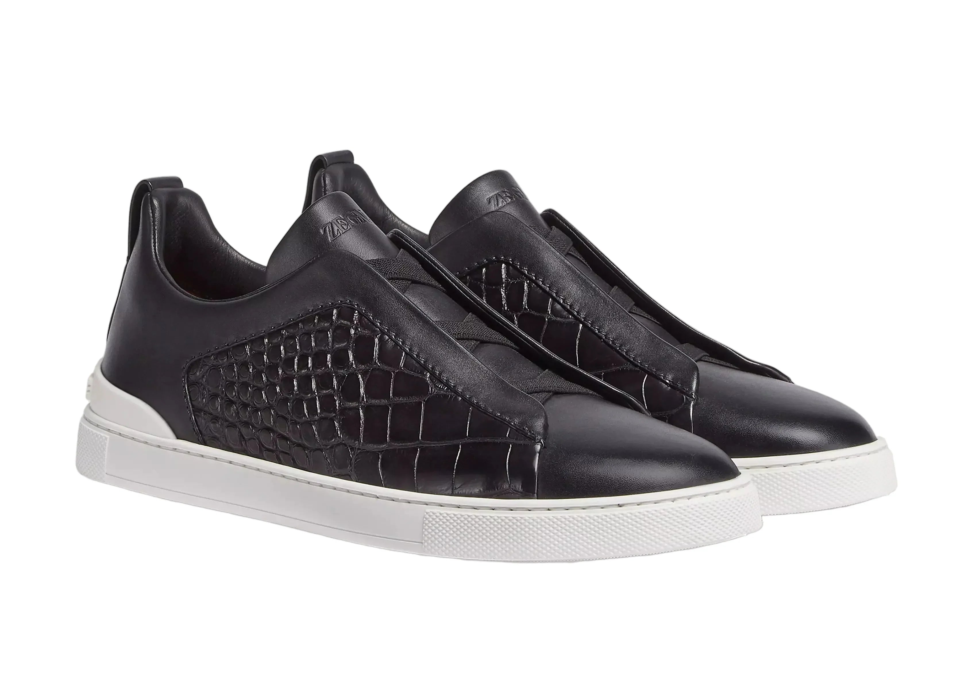 Zegna Triple Stitch Black & White Sneaker – Men’s Edition