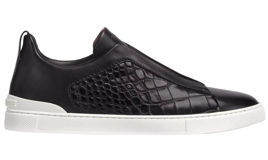 Zegna Triple Stitch Black & White Sneaker – Men’s Edition