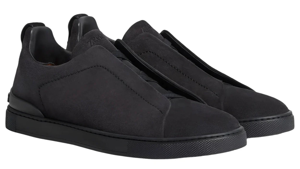Zegna Triple Stitch Grey & Pewter Sneaker – Men’s Edition