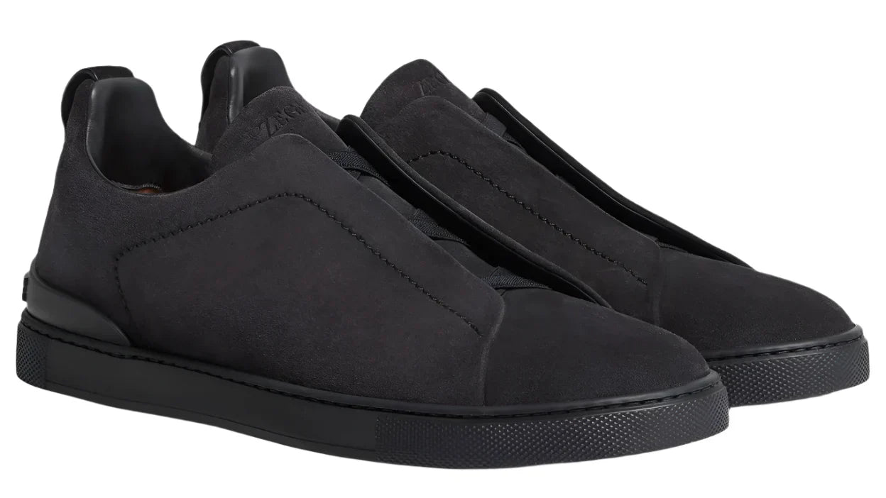 Zegna Triple Stitch Grey & Pewter Sneaker – Men’s Edition