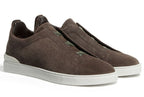 Zegna Triple Stitch Brown Suede Sneaker – Men’s Edition