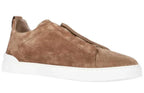 Zegna Triple Stitch Brown & Tobacco Sneaker – Men’s Edition