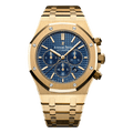 Audemars Piguet Royal Oak Selfwinding Chronograph Yellow Gold Blue Dial 18kt 41mm Watch