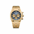 Audemars Piguet Royal Oak Selfwinding Chronograph Yellow Gold Blue Dial Watch