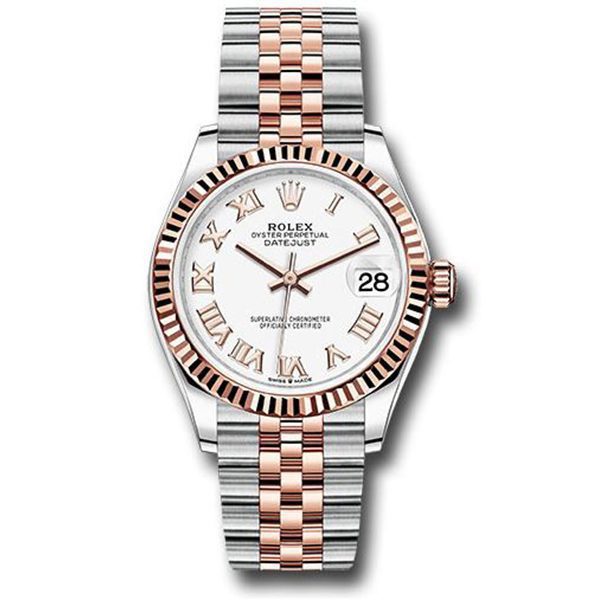 Rolex Datejust Wrj White Roman Dial Watch – White & Dial