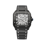 Cartier Santos de Skeleton Large Black Steel Watch – Black & Skeleton