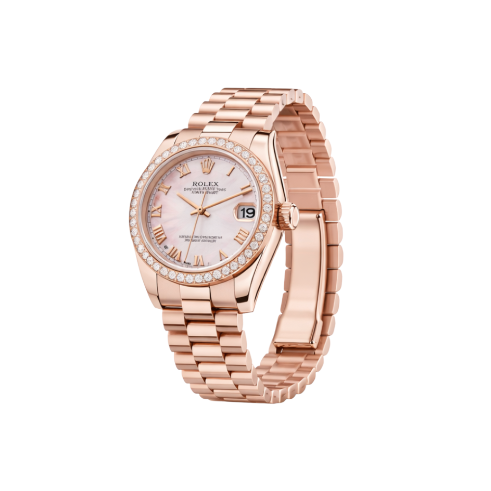 Rolex Datejust 31 Everose Gold-President Bracelet Watch