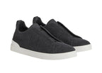 Zegna Triple Stitch Black Canvas Sneaker – Men’s Edition