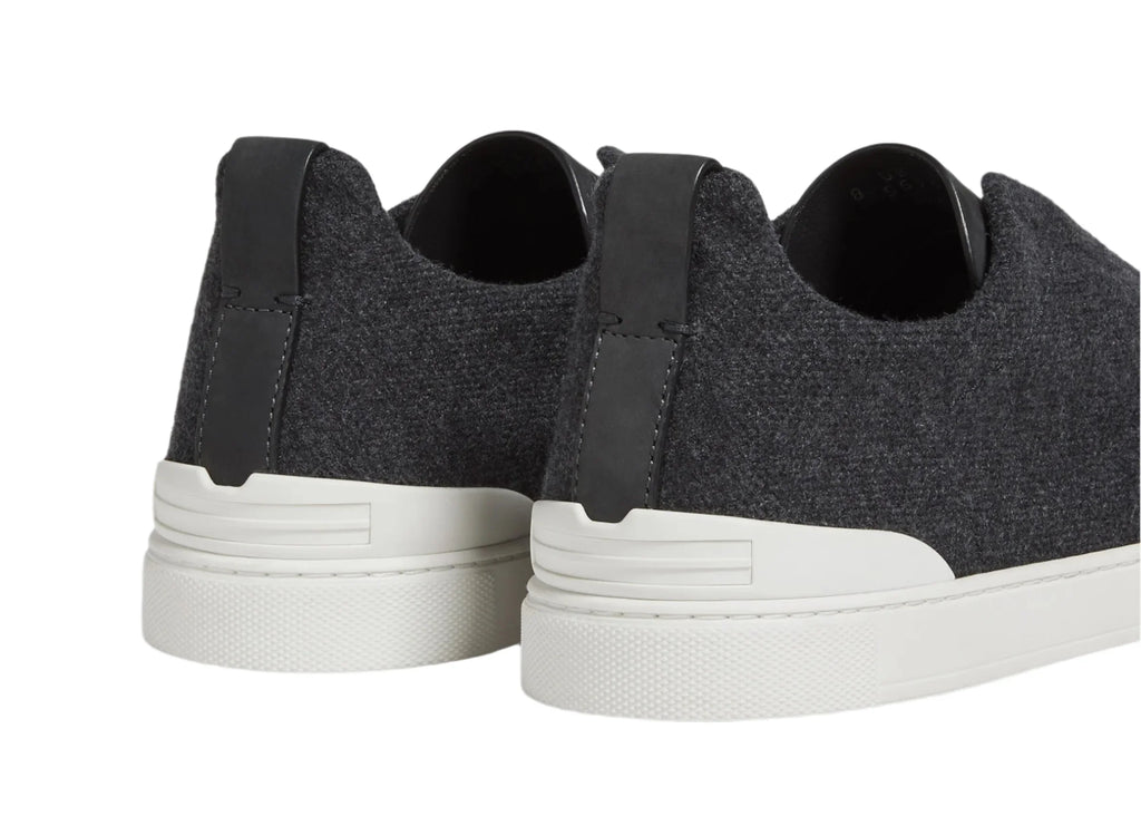 Zegna Triple Stitch Black Canvas Sneaker – Men’s Edition