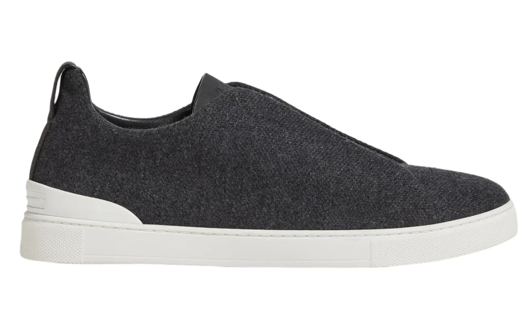 Zegna Triple Stitch Black Canvas Sneaker – Men’s Edition