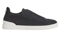 Zegna Triple Stitch Black Canvas Sneaker – Men’s Edition