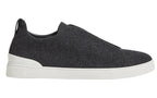 Zegna Triple Stitch Black Canvas Sneaker – Men’s Edition