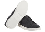 Zegna Triple Stitch Black Canvas Sneaker – Men’s Edition