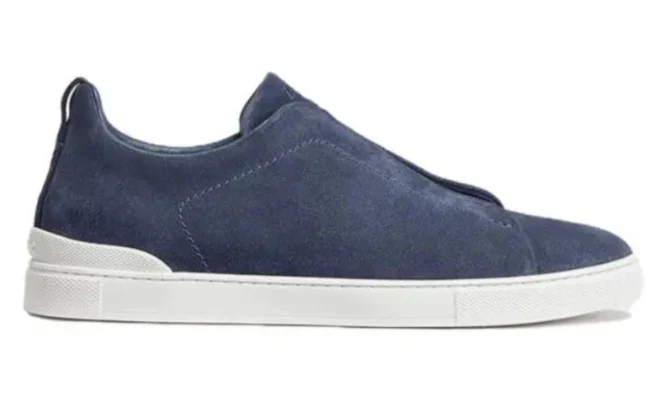 Zegna Triple Stitch Blue Sneaker – Men’s Edition