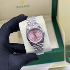 Rolex Datejust Pink Dial Fluted Bezel & Jubilee Watch