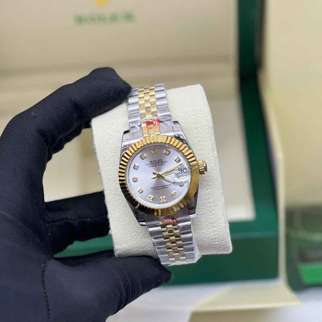 Rolex Datejust Silver Diamond Dial Watch – Silver & Diamond & Dial