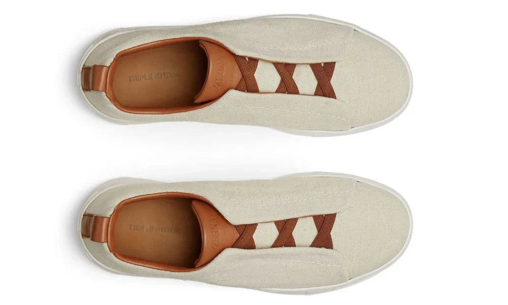 Zegna Triple Stitch Egg Shell Sneaker – Men’s Edition