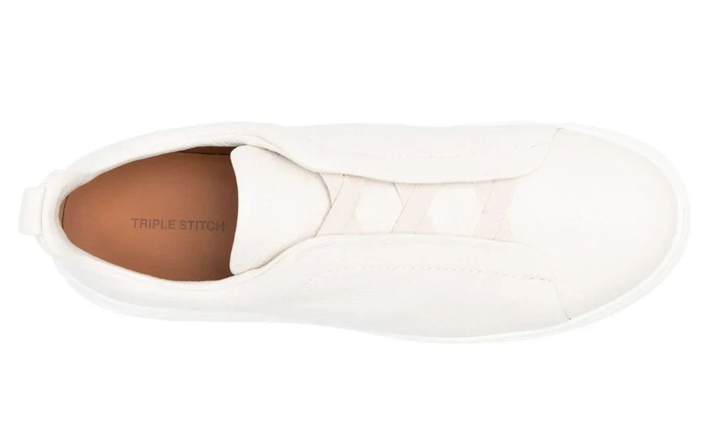 Zegna Triple Stitch White Sneaker – Men’s Edition