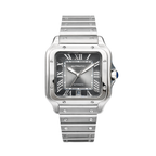 Cartier Santos de silver & Graduated Green Dial Watch
