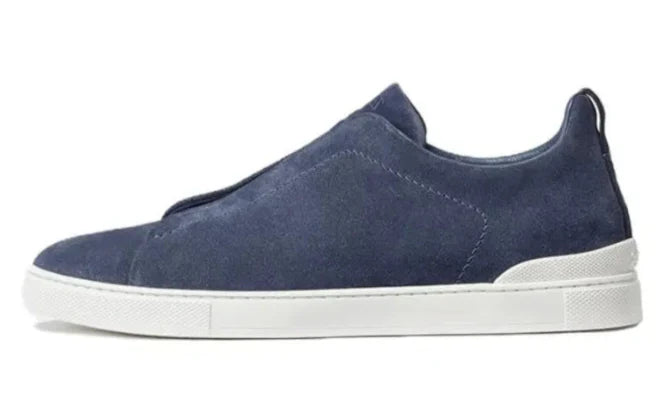 Zegna Triple Stitch Blue Sneaker – Men’s Edition