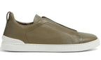 Zegna Triple Stitch Olive Green Sneaker – Men’s Edition