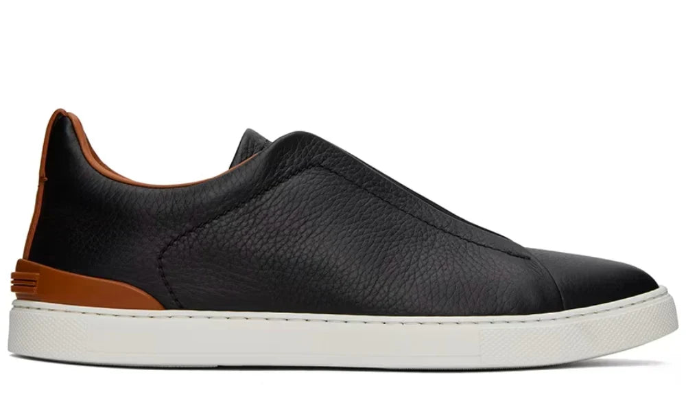 Zegna Triple Stitch Black & Brown Sneaker – Men’s Edition