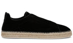 Zegna Triple Stitch Espadrille Black Shoes