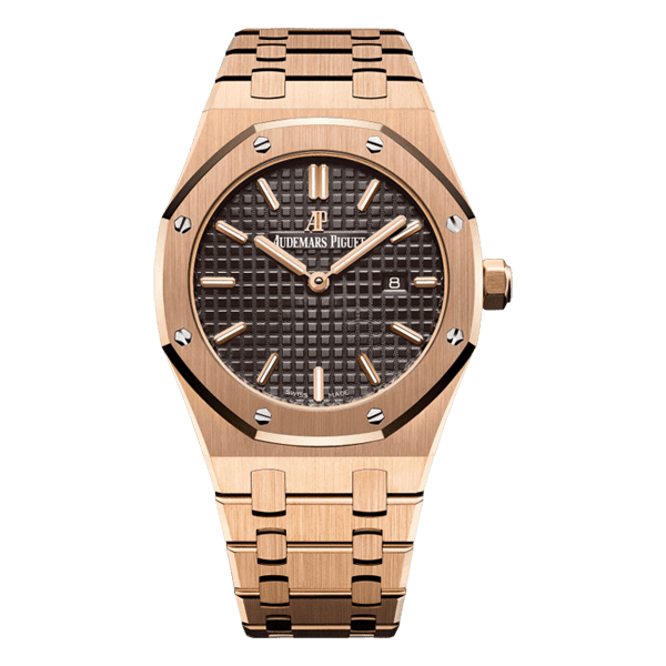 Audemars Piguet Royal Oak Selfwinding Pink Gold Brown Dial Watch