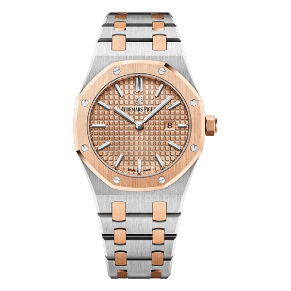 Audemars Piguet Royal Oak Selfwinding Two-Tone Stainless Steel and Pink Gold Pink Gold Dial Watch