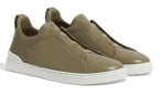 Zegna Triple Stitch Olive Green Sneaker – Men’s Edition