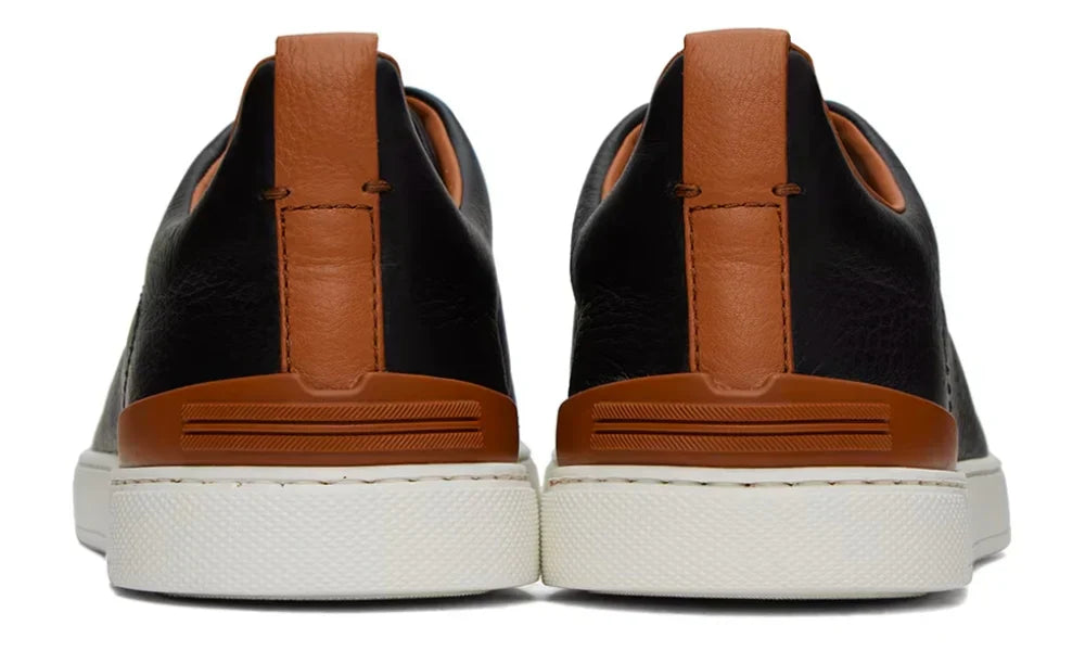 Zegna Triple Stitch Black & Brown Sneaker – Men’s Edition
