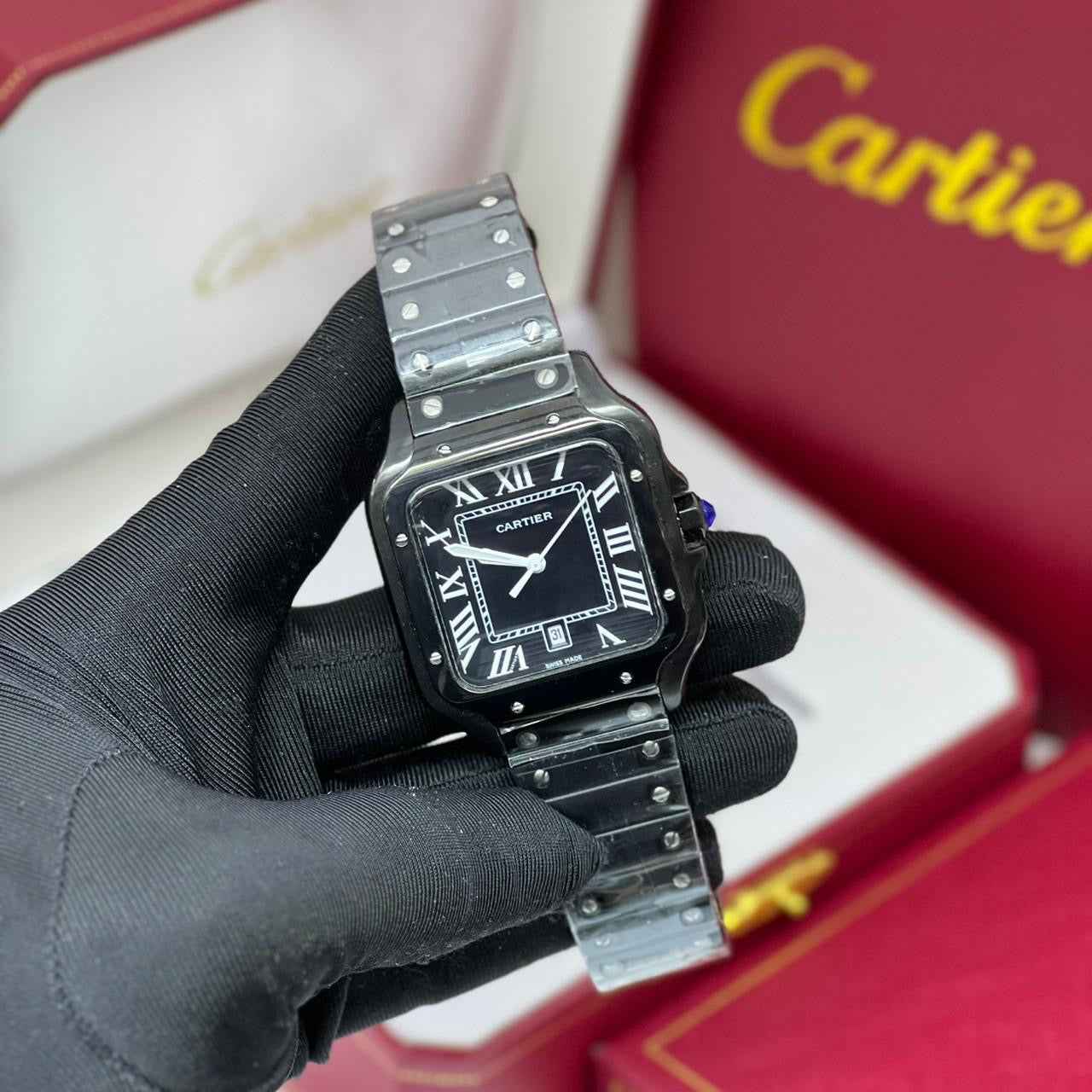 Cartier Santos de Full Black Version Watch