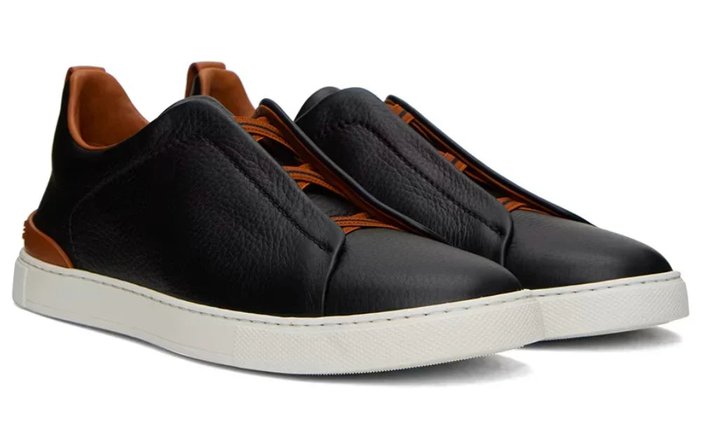 Zegna Triple Stitch Black & Brown Sneaker – Men’s Edition