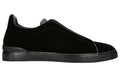 Zegna Triple Stitch Black Velvet Sneaker – Men’s Edition