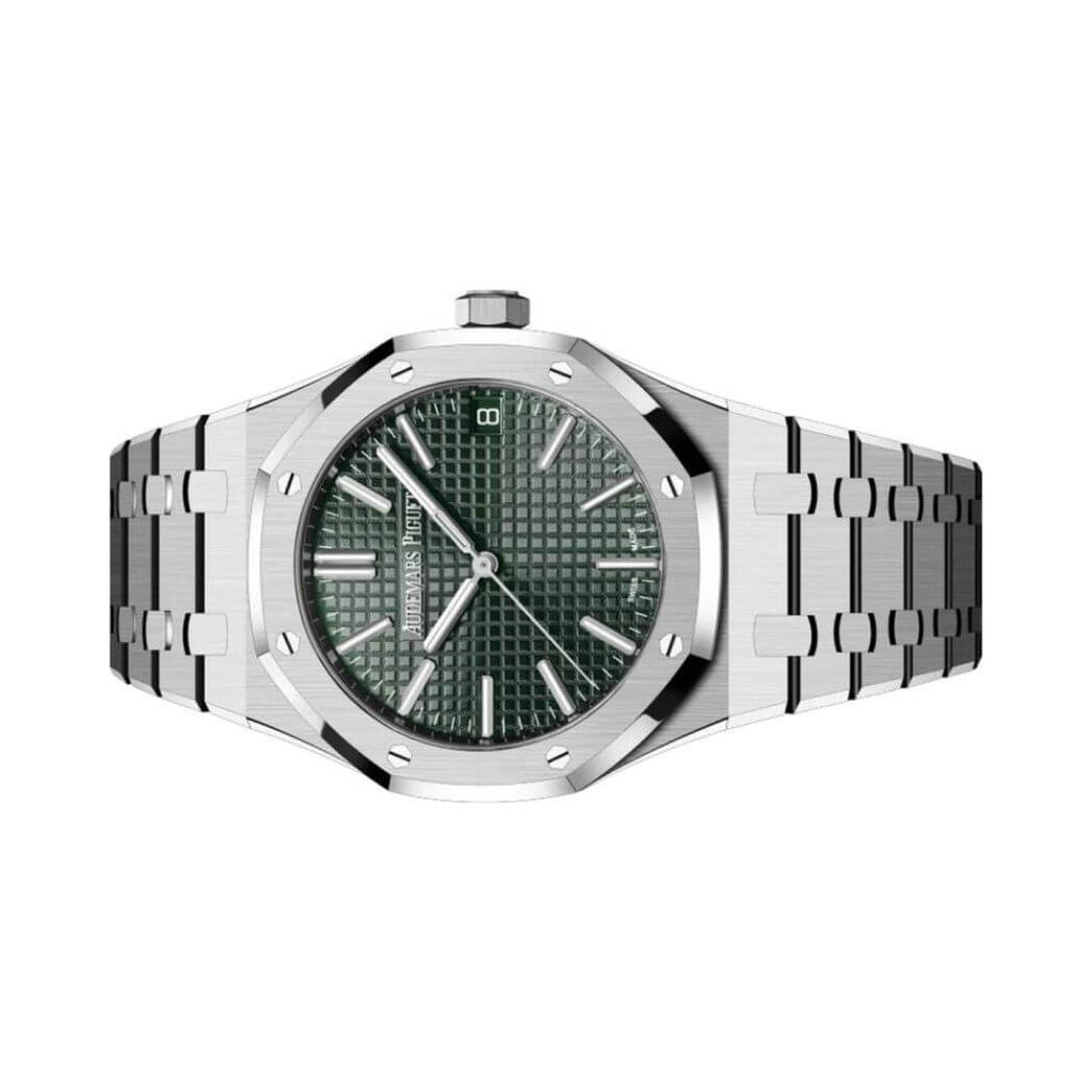 Audemars Piguet Royal Oak Silver Green Dial Watch – Silver & Green & Dial