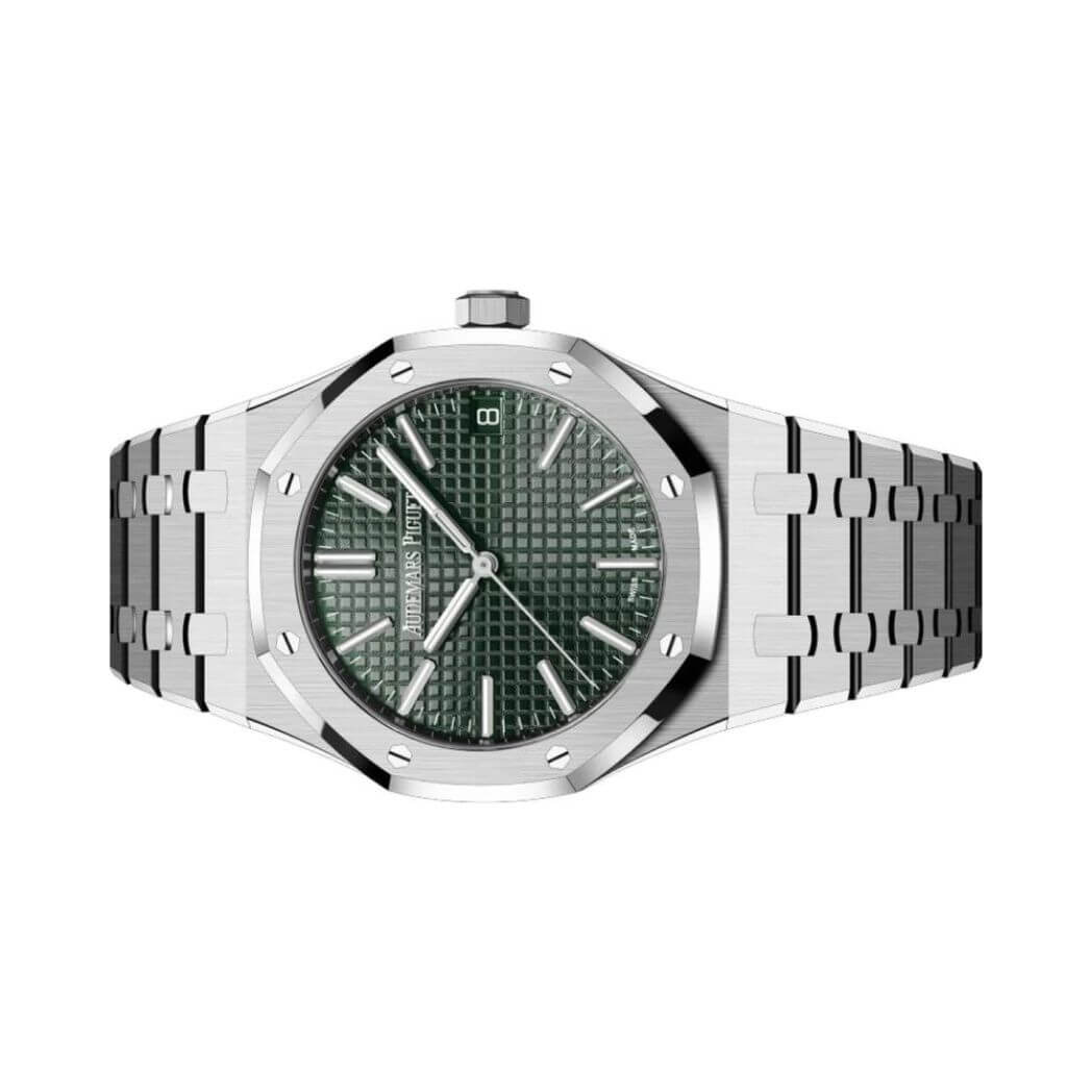 Audemars Piguet Royal Oak Silver Green Dial Watch – Silver & Green & Dial