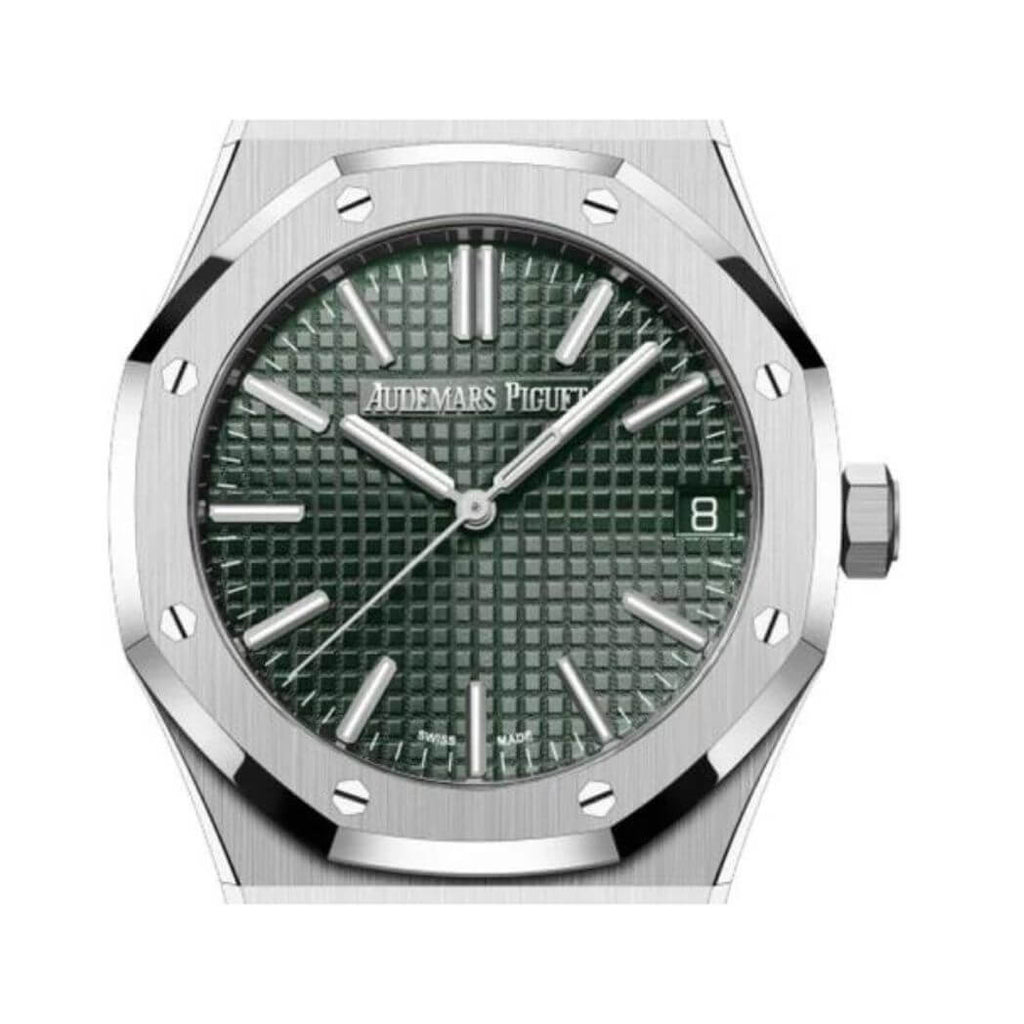 Audemars Piguet Royal Oak Silver Green Dial Watch – Silver & Green & Dial
