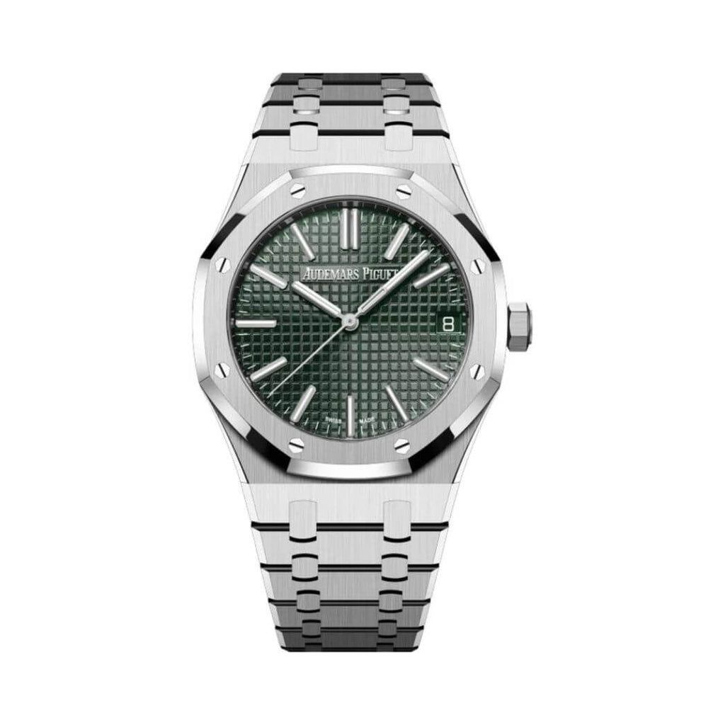 Audemars Piguet Royal Oak Silver Green Dial Watch – Silver & Green & Dial