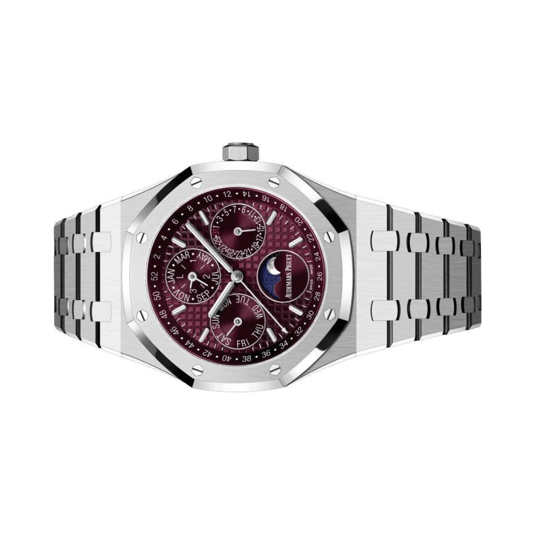 Audemars Piguet Royal Oak Silver Red Dial Watch – Silver & Red & Dial